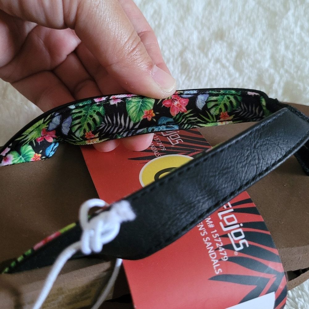 Flojos Women's Flip Flops in Black🖤 Size 6 - NWT - Picture 3 of 16